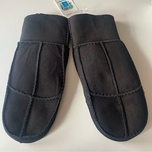 Portolano Sheepskin Suede Mittens Black
